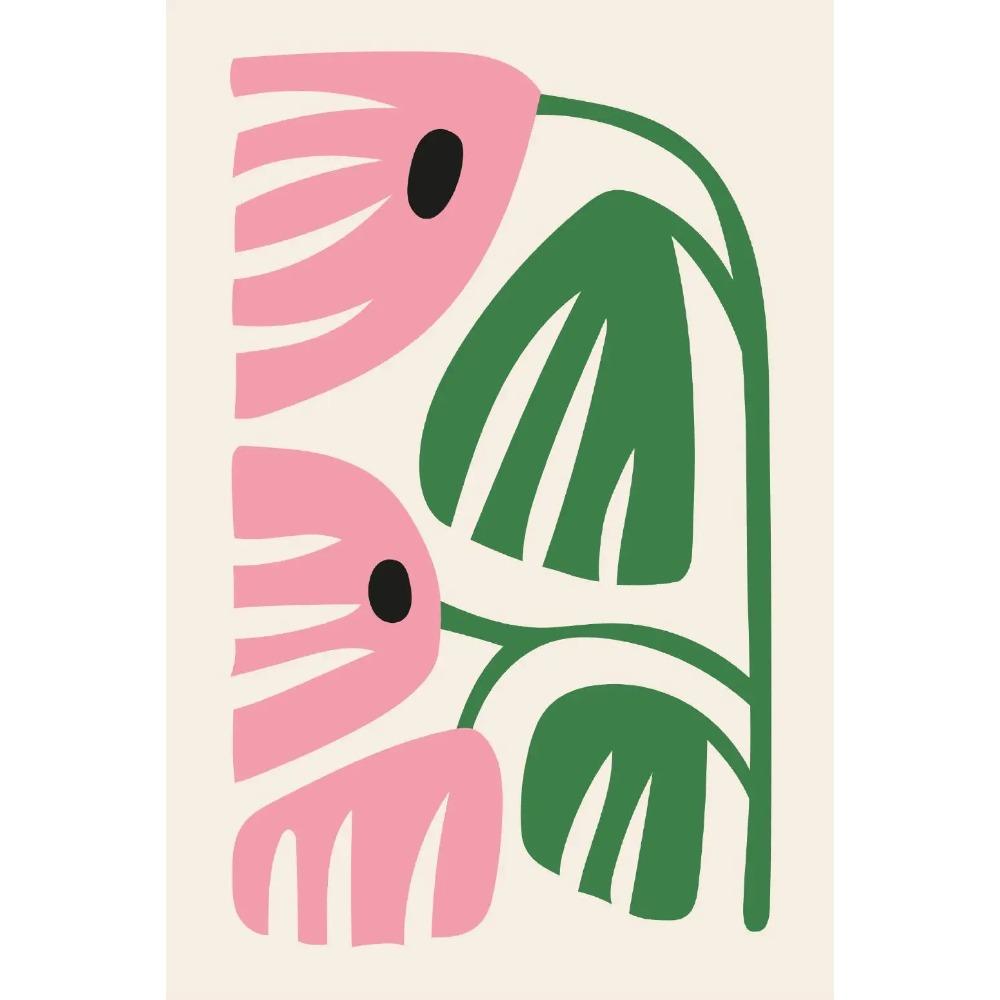 

Bright Modern Plant And Flower Minimalist Poster Abstract Vase Leaves Prints Canvas Painting Wall Picture Home Living Room Decor 21X30CMNo Framed
