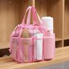 Bathroom Organizer Mesh Shower Bag Multi Pocket Drawstring Bag Foldable Storage Bag  Beach
