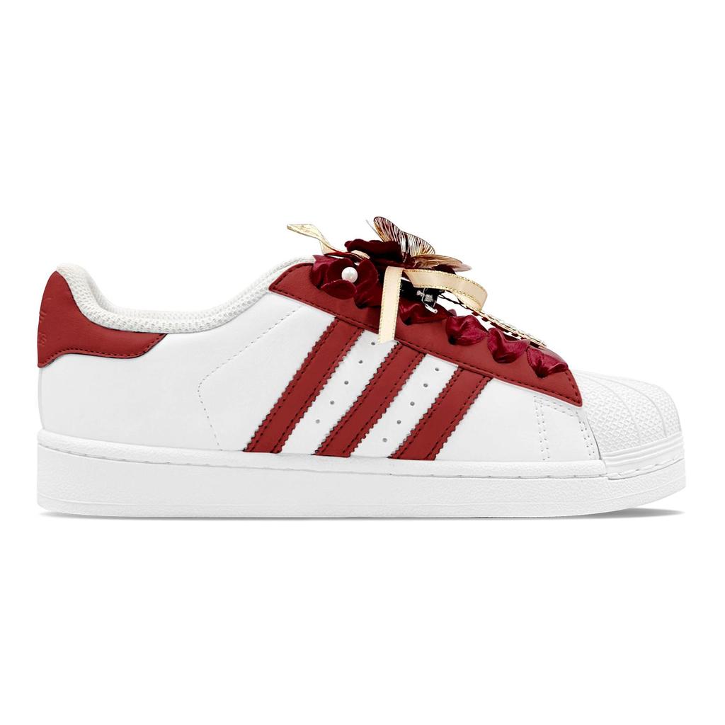 adidas Originals SUPERSTAR Married Life, Couple's, New Chinese Style, Wedding Shoes, Celebration, Hand Drawn Graffiti JQ4098(Team88-S-BOX)