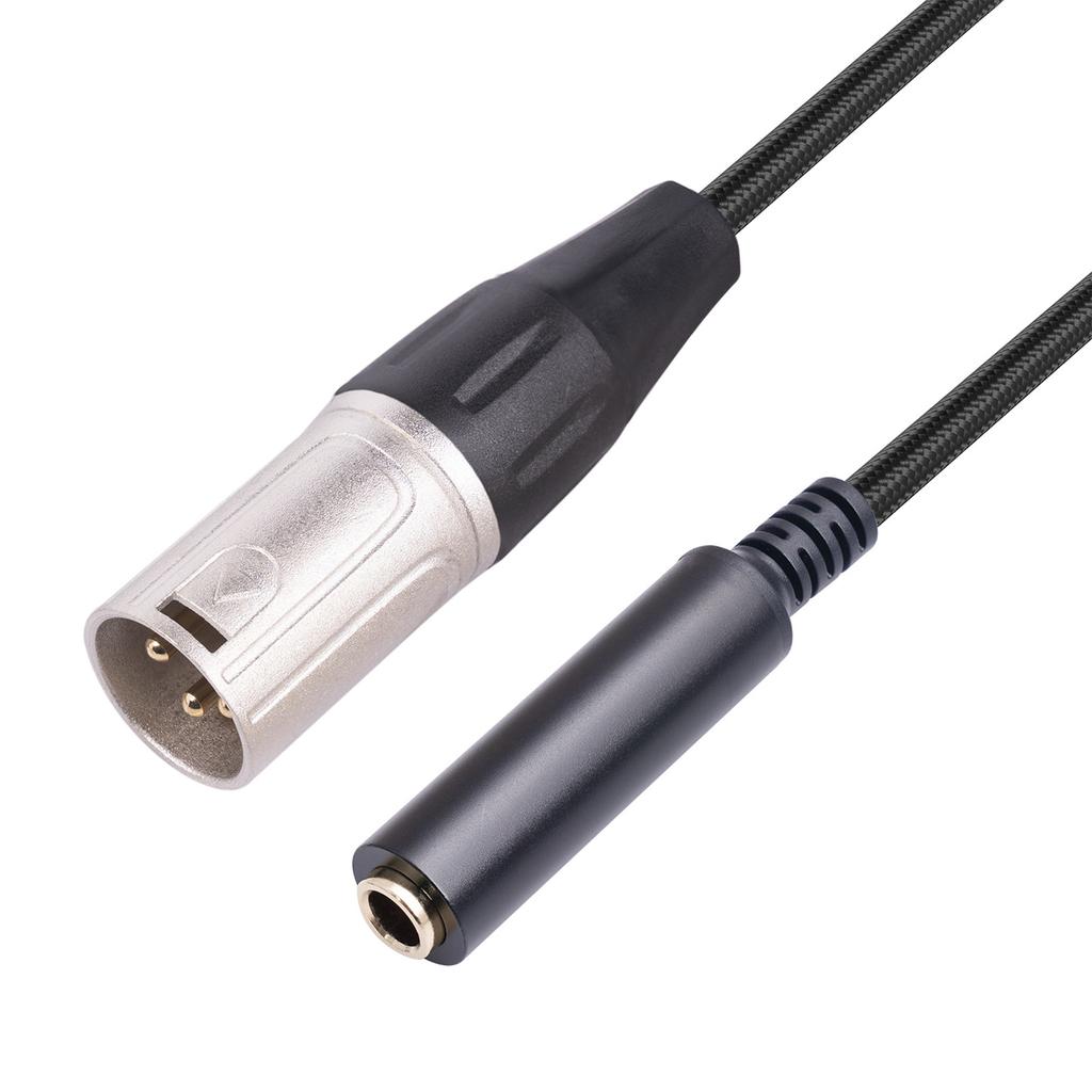 6.35mm Female To RMale Microphone Audioed Adapter Cable 1/4" TRS To RExtension Converter Cord for Guitar