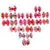 10Pcs Pet Hair Bows Love-heart Pattern Pet Grooming Accessory Non Woven Fabric