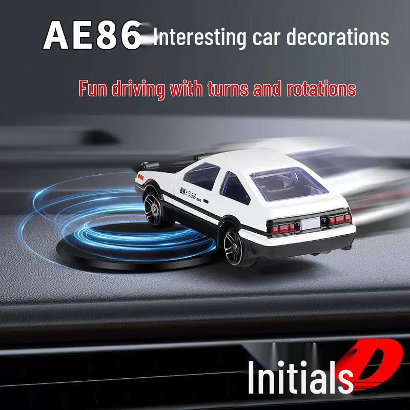 AE86 Drift Center Console Ornament: A Novel and Fun Car Model That Drifts and Spins While Turning.