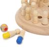 Dřevěná Memory Match Chess Game Stolní vzdělávací dětská stolní hra