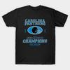 Camiseta Masculina Preta Estampada Carolina Panthers Campeões da NFC South Estampa em Papel de Transferência Sem Corte Algodão Camiseta