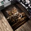 1 Stück Teppich mit Katzenmuster - Heimdekoration Teppich für Wohnzimmer Schlafzimmer Bodenbelag Computerstuhl Bereichsteppich
