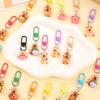 24/50Pcs Capybara Keychains Set Cartoon Resin Doll Charm Keychains Metal Key Ring Party Favors Gifts