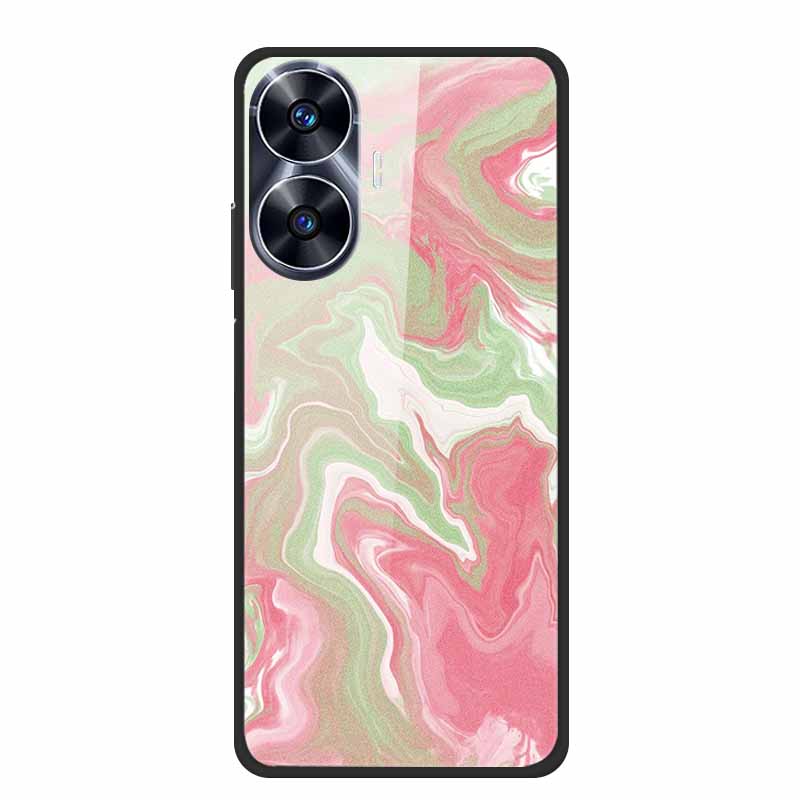 

Стеклянная задняя крышка для Realme C55 4G Global Закаленный жесткий чехол для Capa Realme C 55 5 5 Бампер Цветной Funda Роскошный корпус Coque -RealmeC55 4G Global