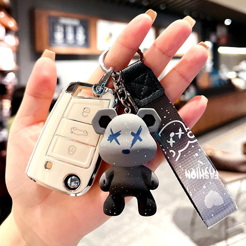 TPU Car Key Case Cover Shell Protector Fob For VW Volkswagen Passat Golf 7 Tiguan Polo MK2 MK7 SEAT Leon Ateca For Skoda Octavia