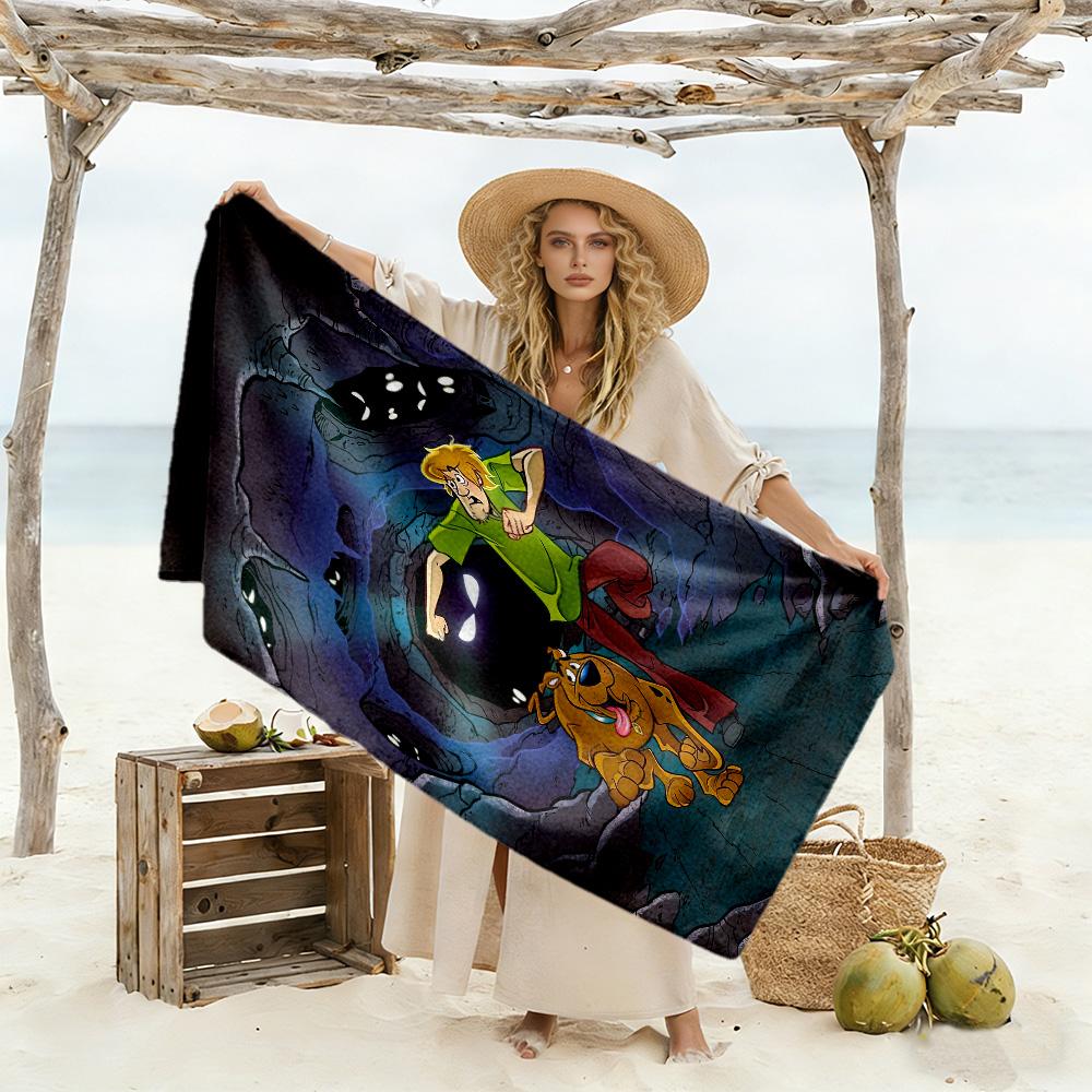 Scooby-doo soft beach towel Foldable Printed beach towel Fashion Lovers Perfect Gift for Friends & Family