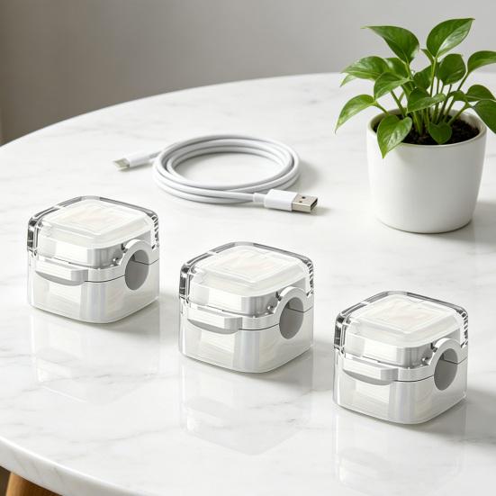 3/6Pcs Magnetic Cord Holder Adhesive Home Office Nightstand Desk Cable Organizer Wire Management Clip Phone Charging Cord Keeper