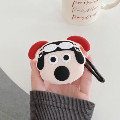 Husă din silicon pentru căști cu câini drăguți de desene animate pentru Samsung Galaxy Buds 2 Pro Carcasă Live pentru Galaxy Buds2 Pro Husă Protectie completă cu cârlig metalic