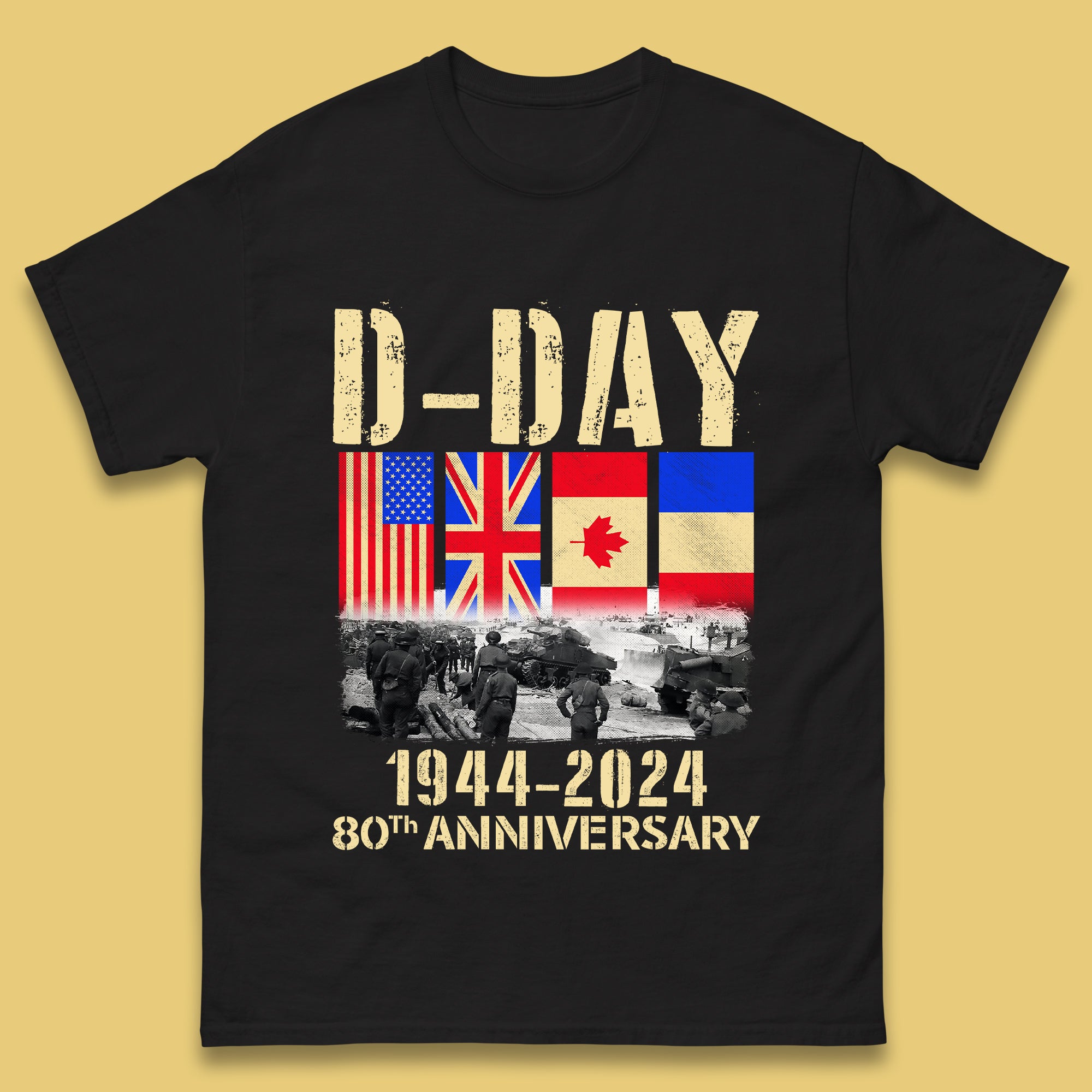 D-Day 80th Anniversary Unisex T-Shirt Womens Tops Tees 3XL