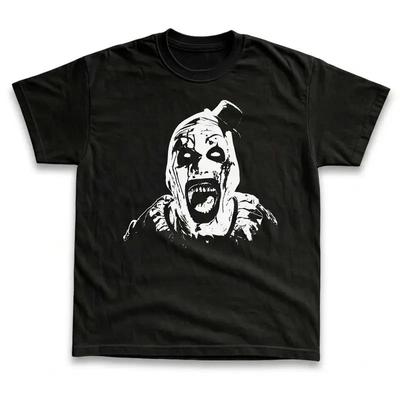 Scary Evil Clown Graphic T-Shirt Spooky Halloween Outfit Unisex T-Shirt