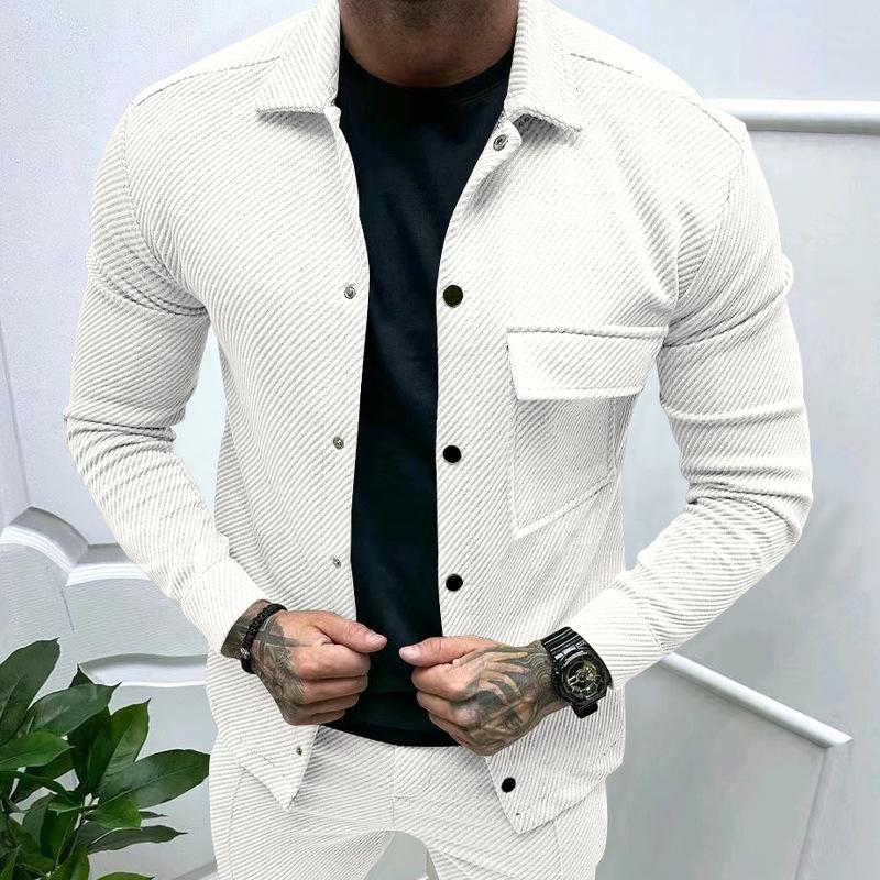 

Men s Slim Fit Casual Blazer Jacket with Notch Lapel and Chest Pocket in Multiple Colors S білий