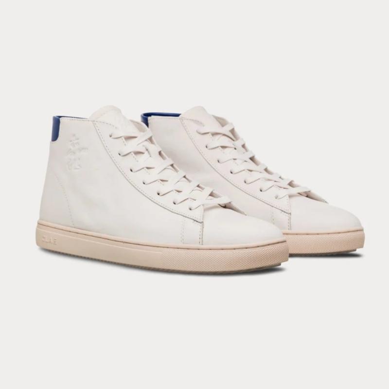 Bradley Unisex Mid Top Leather Sneakers Sceu221bm01 Whb