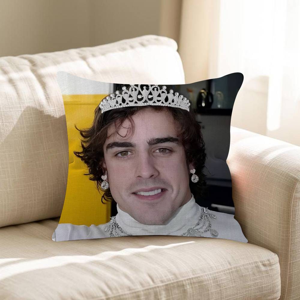 

14 Driver FFernando Alonso Cushion Cover Car Throw Pillow Case For Sofa Car Christmas Gift 30x30 cm