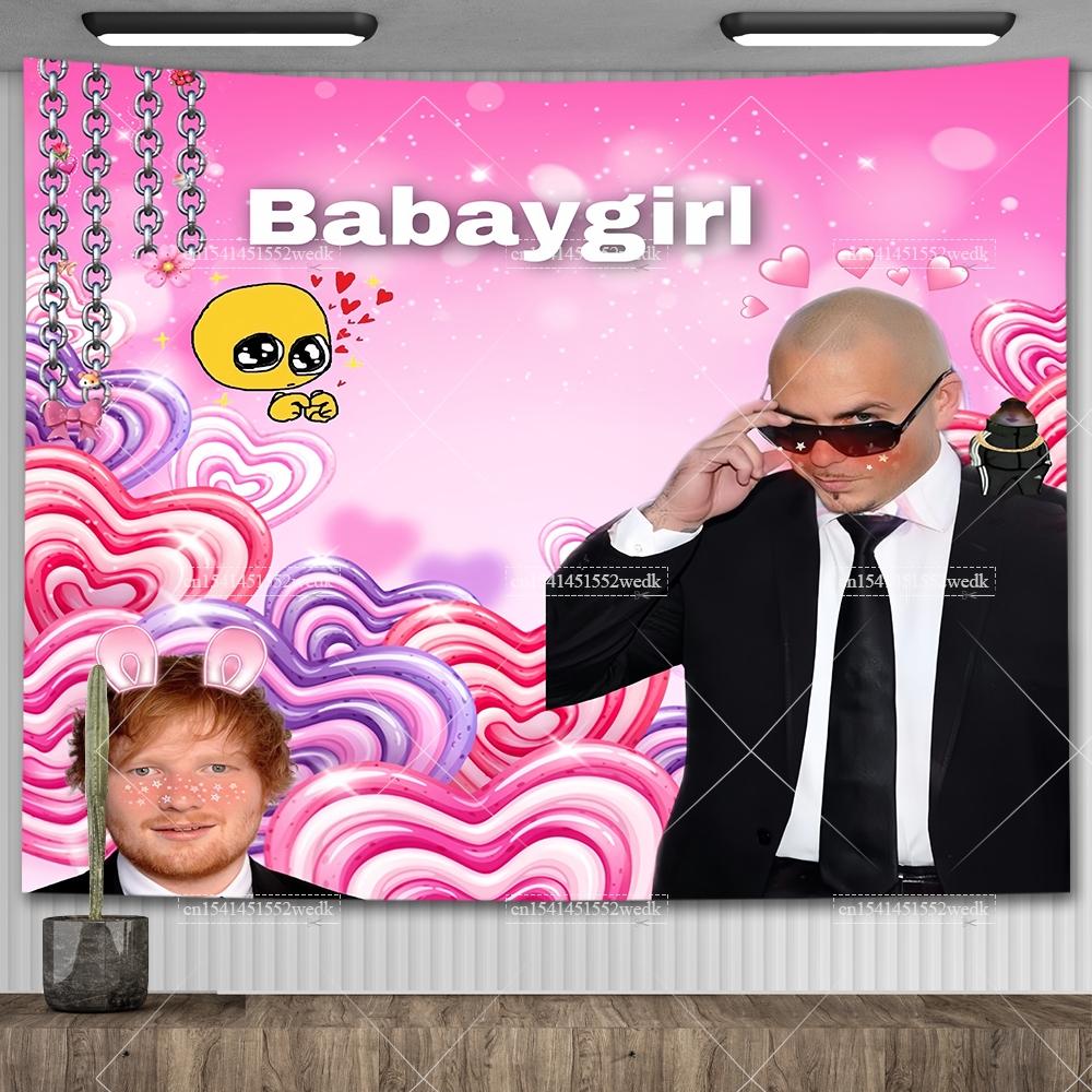 Mr Worldwide Dice To Live Laugh Love Telo da Parete MR 305 Pitbull Meme Telo da Parete Grande Tessuto Appeso a Parete Teli Tappetini Yoga