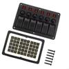 2025 New Waterproof 6 Gang Toggle Switches with Light Sticker Switches Panel
