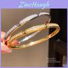 Geometric Square Zircon Silver Bracelet With Gold Plating For Womens Fashion Jewelry