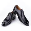 Fashion New Trendy Mens Dress Shoes Genuine Leather Oxford Handmade Wedding Party Banquet Dress Carving Craft Adult Shoe Original Design