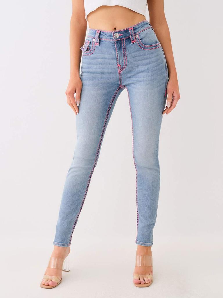 Y2k Femmes Vintage Gothique Brodé Hip Hop Street Pantalon en Denim Taille Haute Jambe Droite Jambe Large Jeans