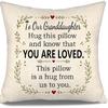 Daughter Hug This Pillow and Know That You Are Loved This Pillow Is A Hug from Me To You Throw Pillow Covers for Daughter from Mom Dad Birthday Gift