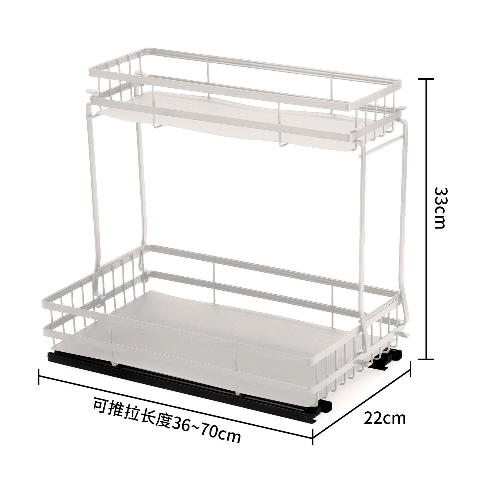 

Органайзер для кухни под раковиной Выдвижной ящик для хранения вещей в ванной Полки для хранения вещей Шампунь Косметика Органайзер Корзины белый