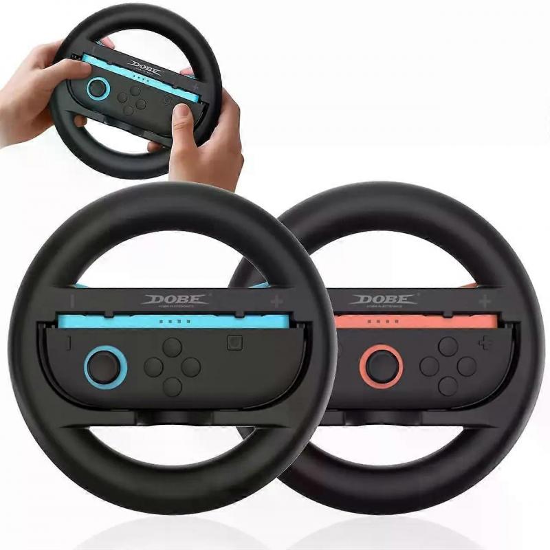 Switch 2 JoyCon Steering Wheel Compatible with NS2 Joycon Controller, Racing Wheels for Switch 2 Mario Kart 8 Deluxe, Universal NS2 Wheel Accessories