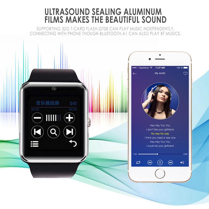 Reloj inteligente GT08 Notificador de sincronización de reloj