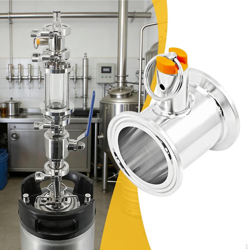 1.5 inch Tube ,Compact,304 Stainless Steel Professional with Pressure Relief Valve (prv)