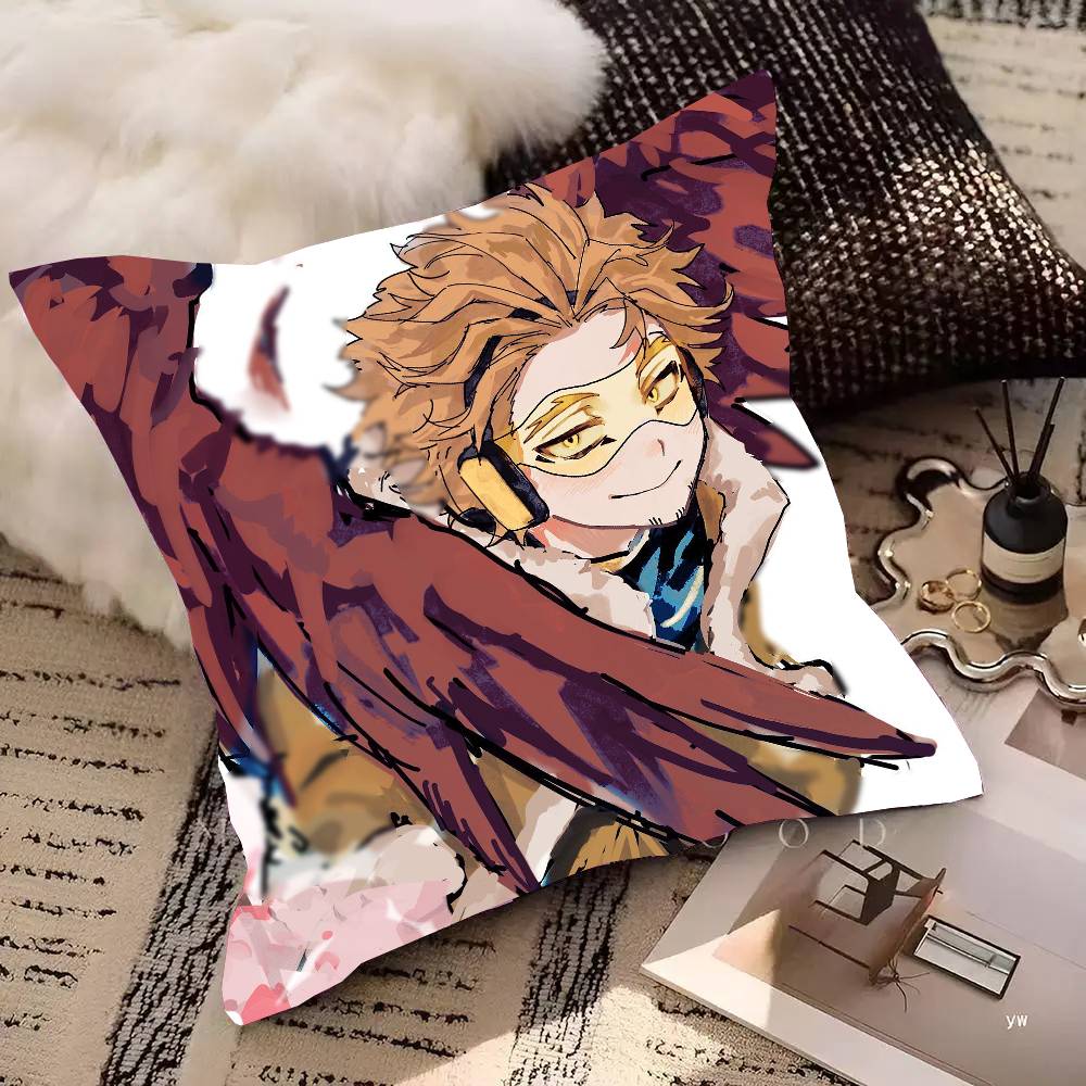 Anime My Hero A-Academia H-Hawks Pillow Case Fashion Square Pillowcase Bedroom Sofa Room Ins Decoration Leisure