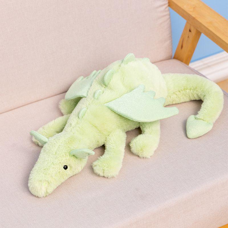 Jellycat Sky Flying Dragon Plush Toy - Snow, Blue, Pink Dragon Options for Children.