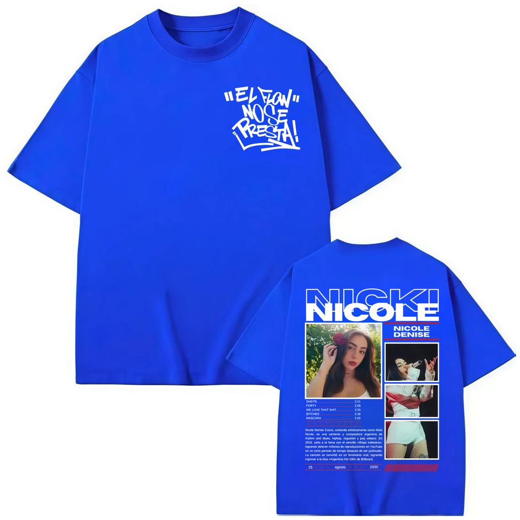 Rapper Nicki Nicole Tour T-shirts Men Women Clothing Hip Hop Fashion T Shirts Summer Casual Loose Cotton T-shirt