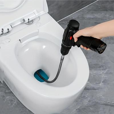 1 szt. Elektryczne urządzenie do pogłębiania rur, narzędzie do pogłębiania zatorów w toaletach, narzędzie do pogłębiania kanalizacji kuchennej, czyszczenie włosów i śmieci zatykających kanalizację,