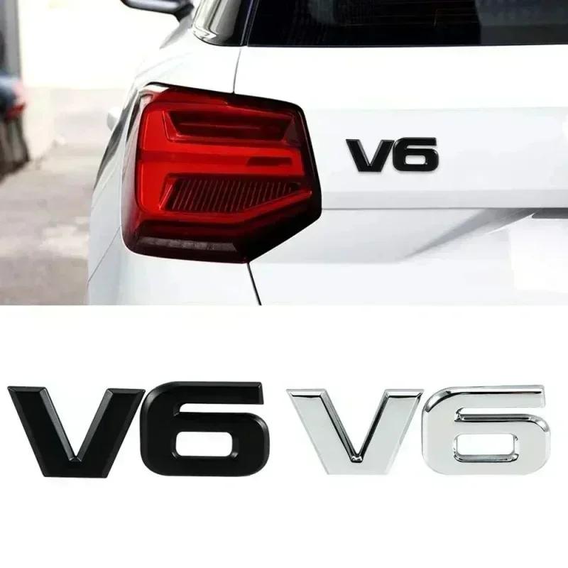 3D Kovové Logo V6 V8 Znak Motoru Auta Odznak Samolepky Dekorativní Samolepky Pro Toyota BMW Benz Honda Mazda Autopříslušenství