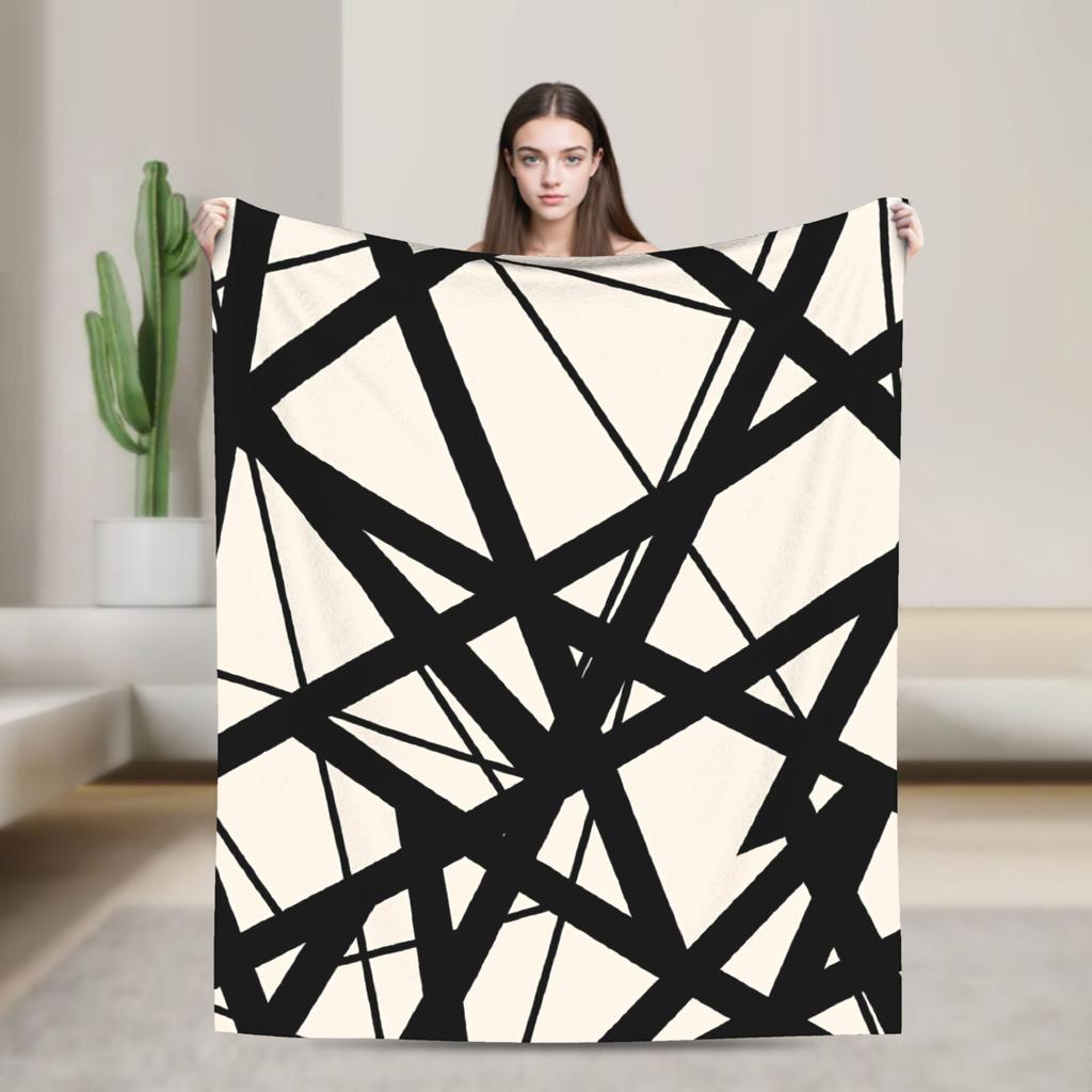 Van Halen White And Black Warm Cozy Blanket For Home Decor Fashion Throw Blanket Winter Travel Office Flannel Bedspread