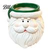 Christmas Themed Desk Accessory Cute Santa Claus Resin Flowerpot, Decorative Desktop Window Sill Decoration Planter, Hand Painted Container for Indoor