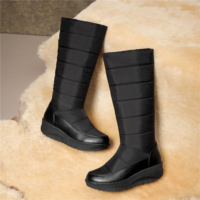 

Плюшевые зимние ботинки женские зимние ботинки сохраняют тепло круглый носок без застежек на платформе до середины голени повседневные черные красные туфли женские большие размеры 41 чёрный
