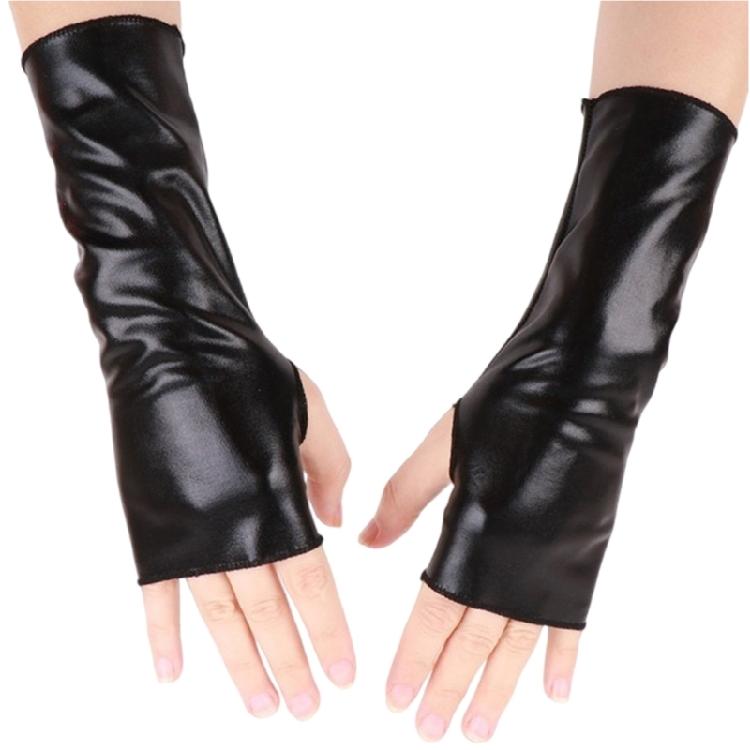 Rekbare Glanzende Vingerloze Handschoenen Armwarmers voor Dames voor Halloween Kostuum Dansfeest en Dagelijks Gebruik