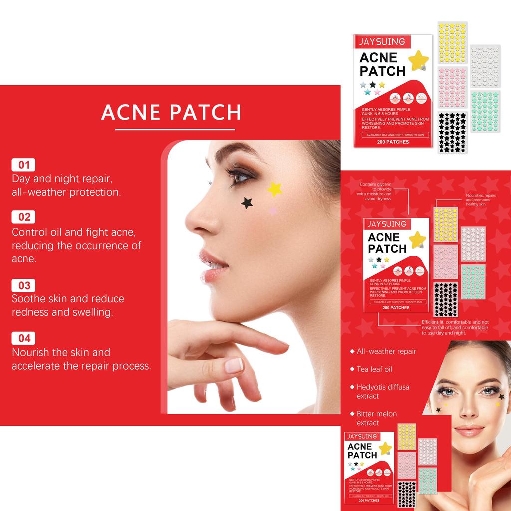 Jaysuing Acne Patches For Effective Spot Treatment And Invisible Skin Care 200 Patches