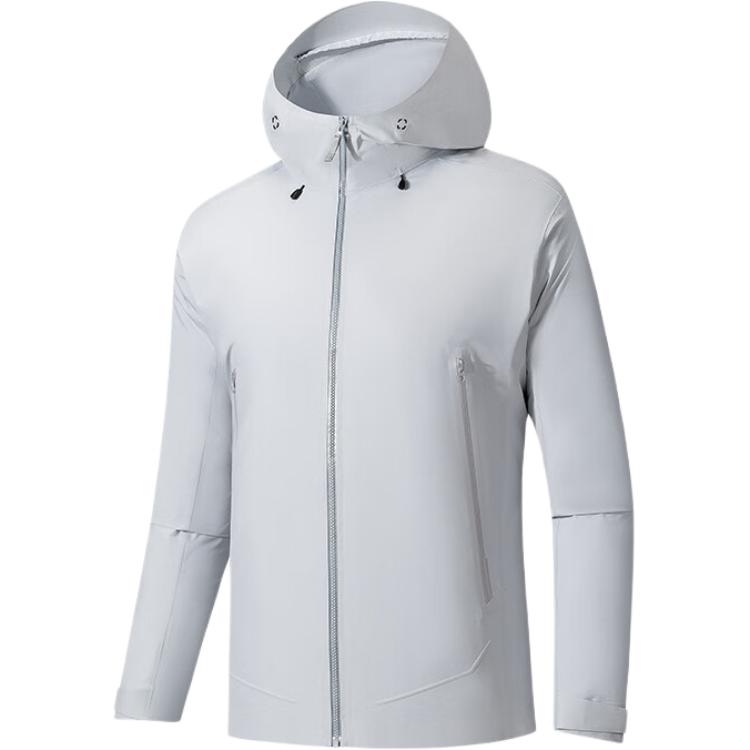 Anta Champion Outdoor Hiking Series Solid Color Hooded Zipper Versatile Casual Hiking Waterproof Jacket Men Jacket 152540606-1