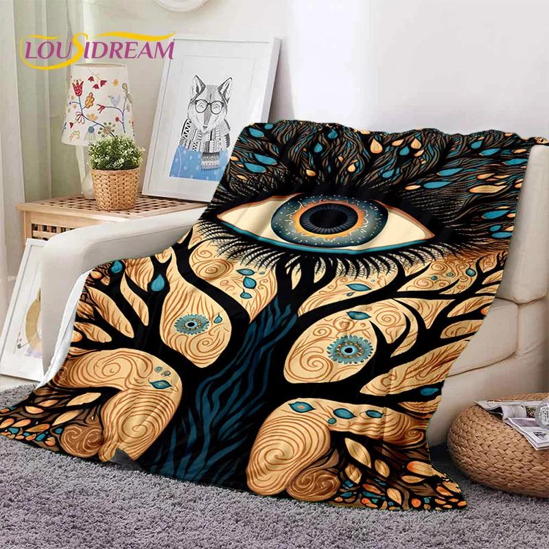 Evil Eye Turkey Blue Nazar Eye of Horus Soft Flannel Blanket for Beds Bedroom Sofa Picnic,Throw Blanket for Outdoor Leisure Gift