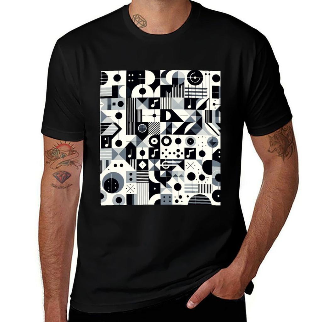 Geometric Rhythms TShirt Gym Exercise Short Sleeve TShirt
