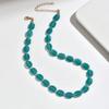 Bohemian Colorful Resin Beaded Necklace for Women Fashion Statement Handmade Beads Choker Jewelry Summer Beach Holiday Gifts