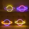 Bar Decor USB Charging Party Battery Powered LED Wall Light Neon  Light Sign Lamp Planet Shaped