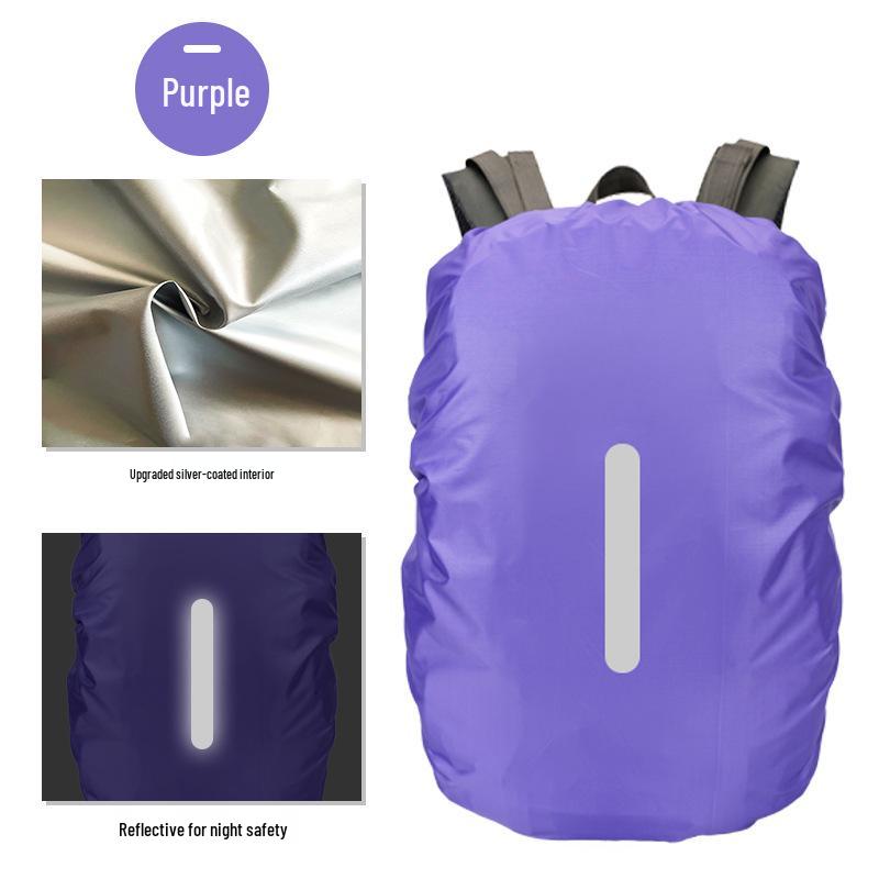 Reflektierende Wasserdichte Rucksack-Regenhülle - Schutz für Outdoor-Bergsteigen & Schultaschen.