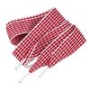 Gingham Ribbon Shoelaces with Lace Trim for Trainers and Canvas Pairs, Flat Decorative Laces for Daily Styling
