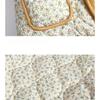 New Design Girls Winter Korean Style Floral Cotton-Padded Corduroy Three-Color Floral Cotton Jacket