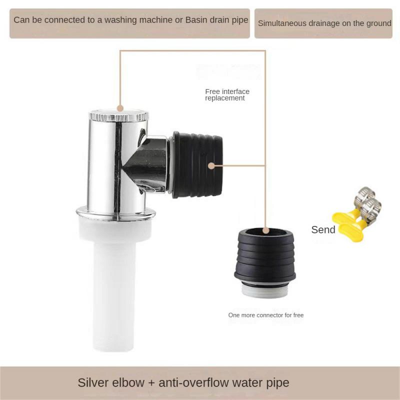 Washing Machine Floor Drain Adapter Anti-overflow Bathroom Pipe Sewer Connector Dishwasher Drain Deodorant Sealing Ring Adapter