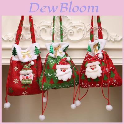 Festive Christmas Candy Bag With Reindeer Print For Holiday Party Supplies And Gifts